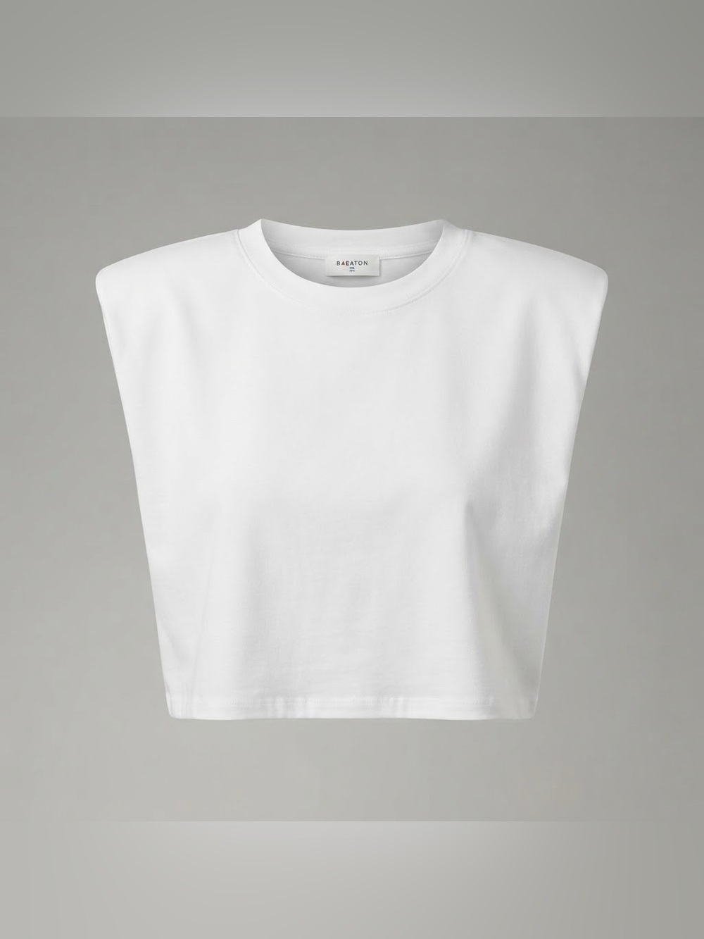 Babaton Contour Shoulder Pad Short Sleeve Tee White 2XS